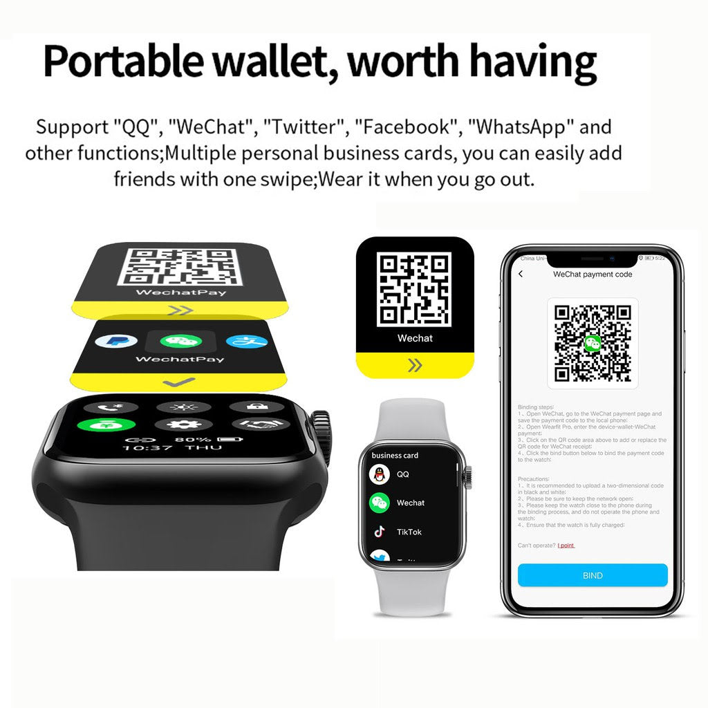 Wearfit HW18 Smart Watch 1.6 HD Full Screen Bluetooth Call Sport Fitness Smartwatch