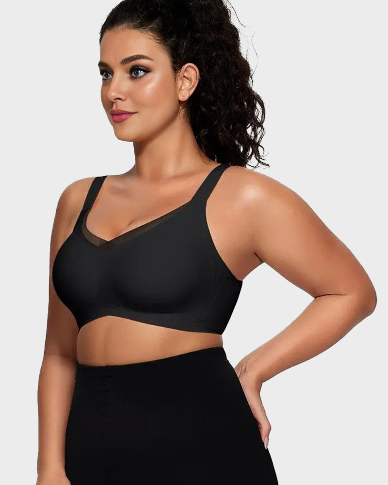 Womens Wireless Bras V Mesh Comfortable Bralette Supportive