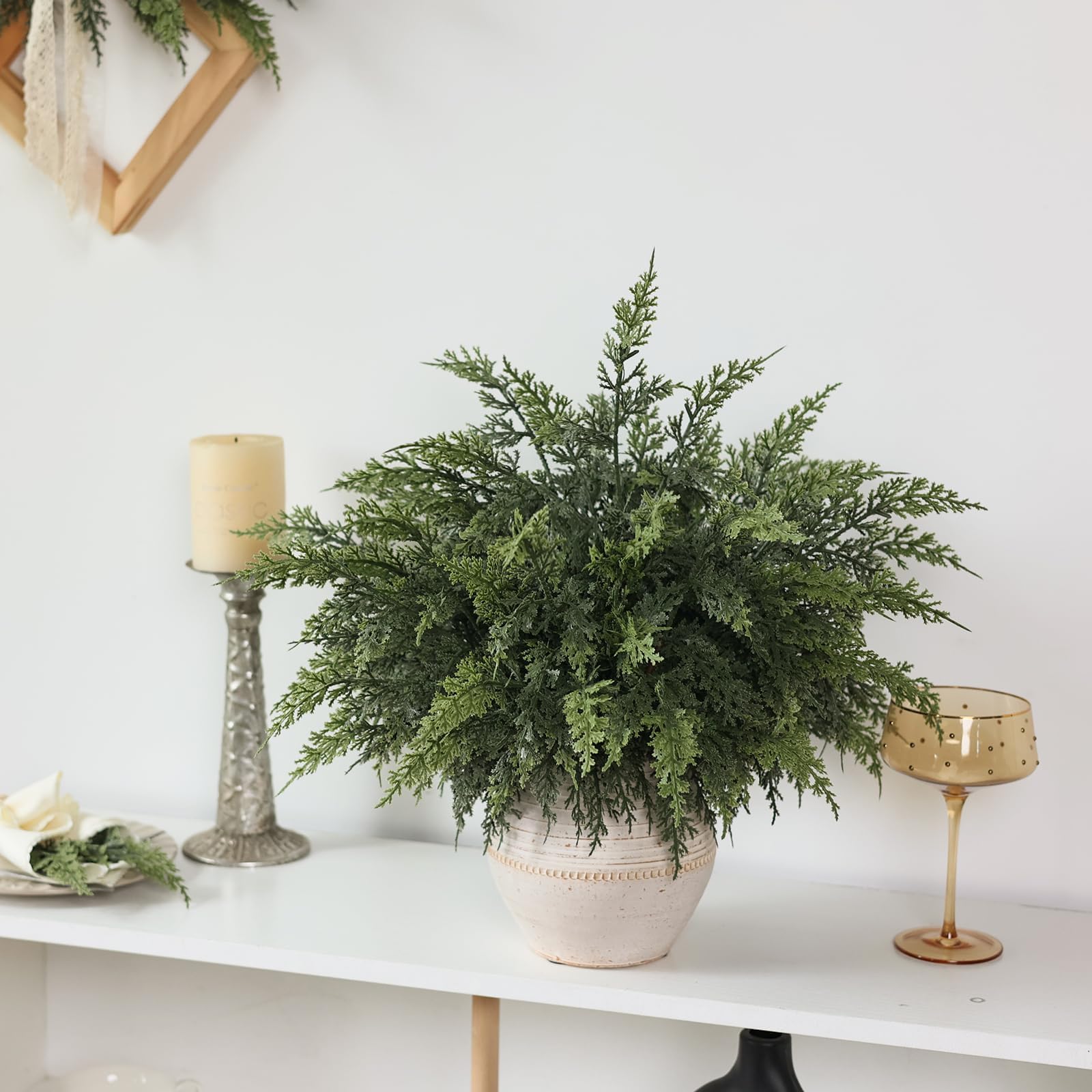 🔥Each $3.49 On Sale Today Only🎄Artificial Real Touch Christmas Cedar Branches