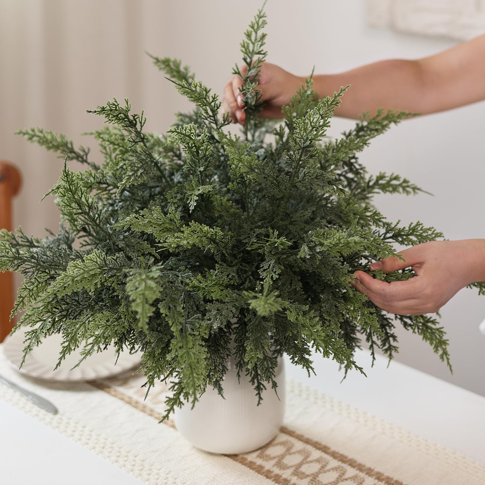 🔥Each $3.49 On Sale Today Only🎄Artificial Real Touch Christmas Cedar Branches