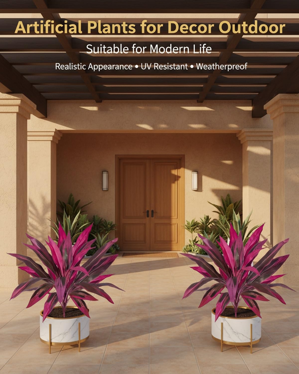 🔥BUY 1 GET 1 FREE (2 PCS)🔥Large Artificial Boston Fern & Dragon’s Blood Tree Plants 🌼