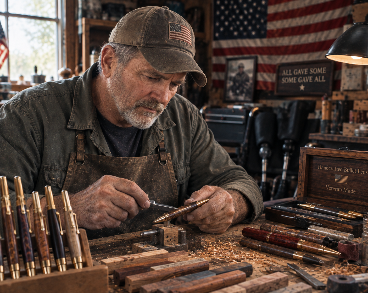 💥🖊Handmade Bolt Action Wooden Bullet Pen | Crafted From Real Wood & Bullet Casing