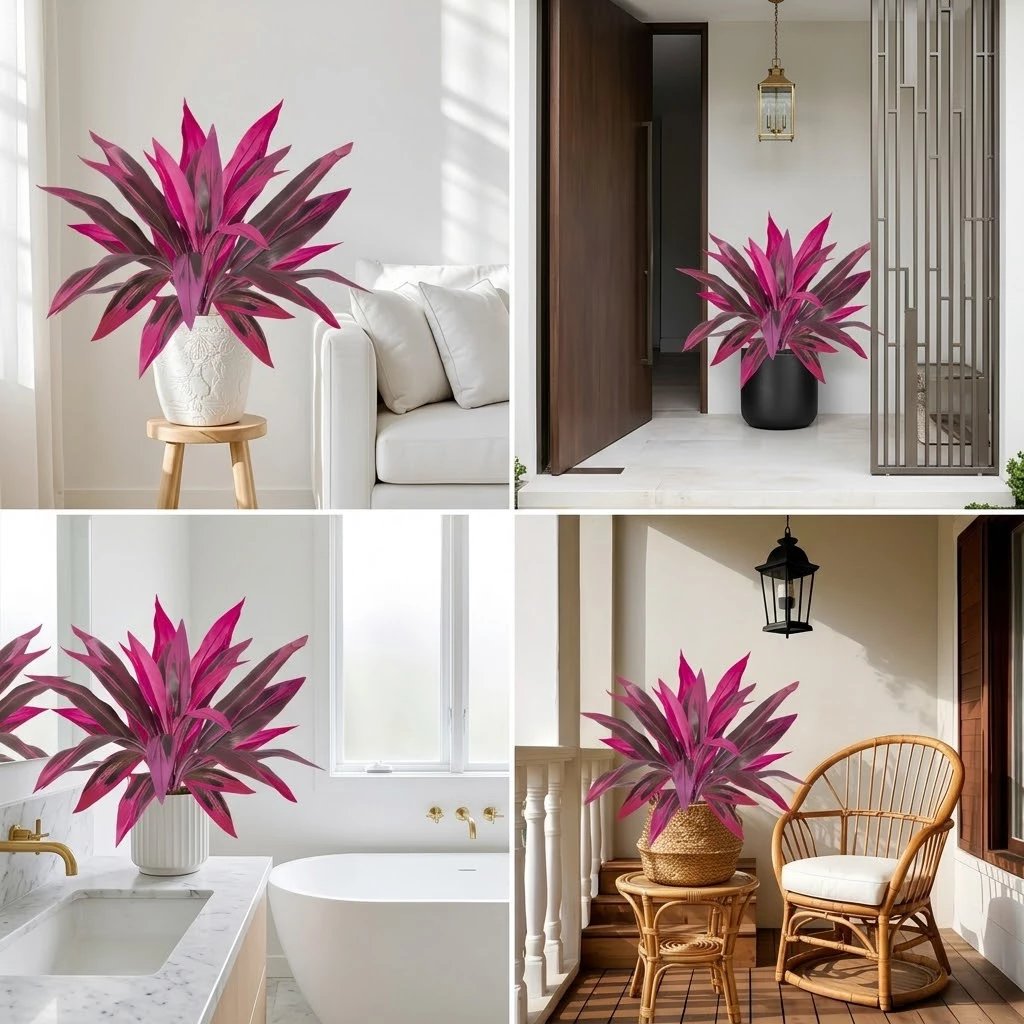 Large Artificial Boston Fern & Dragon’s Blood Tree Plants 🌼