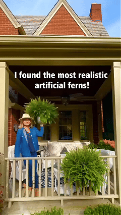 Artificial ferns porch decoration