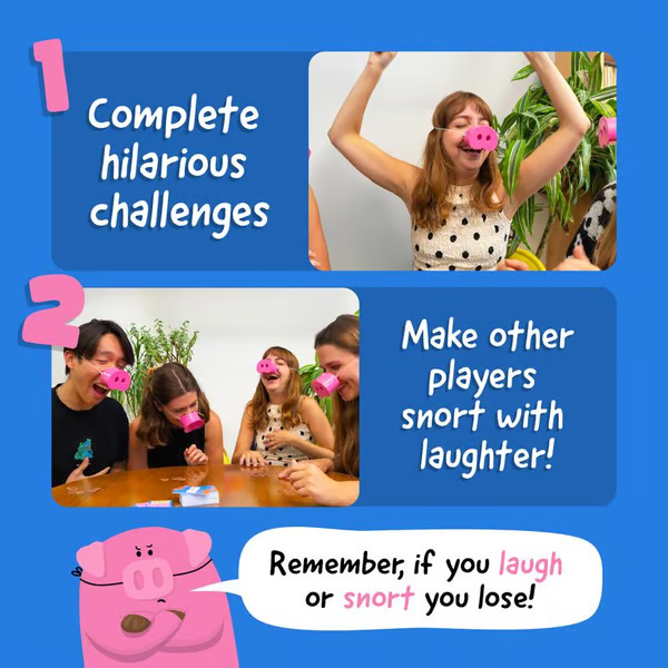 😂Snort Funny – The Oinkcredible You Laugh You Lose Party Game🐽