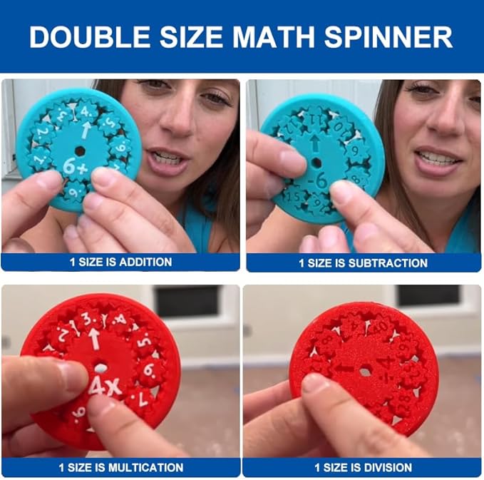 🔥Last Day 49% OFF🔥3D Printed Educational Math Facts Fidget Spinners