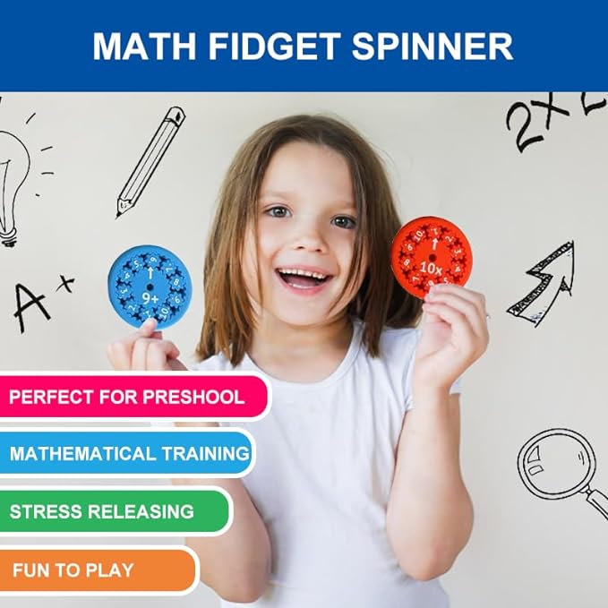🔥Last Day 49% OFF🔥3D Printed Educational Math Facts Fidget Spinners