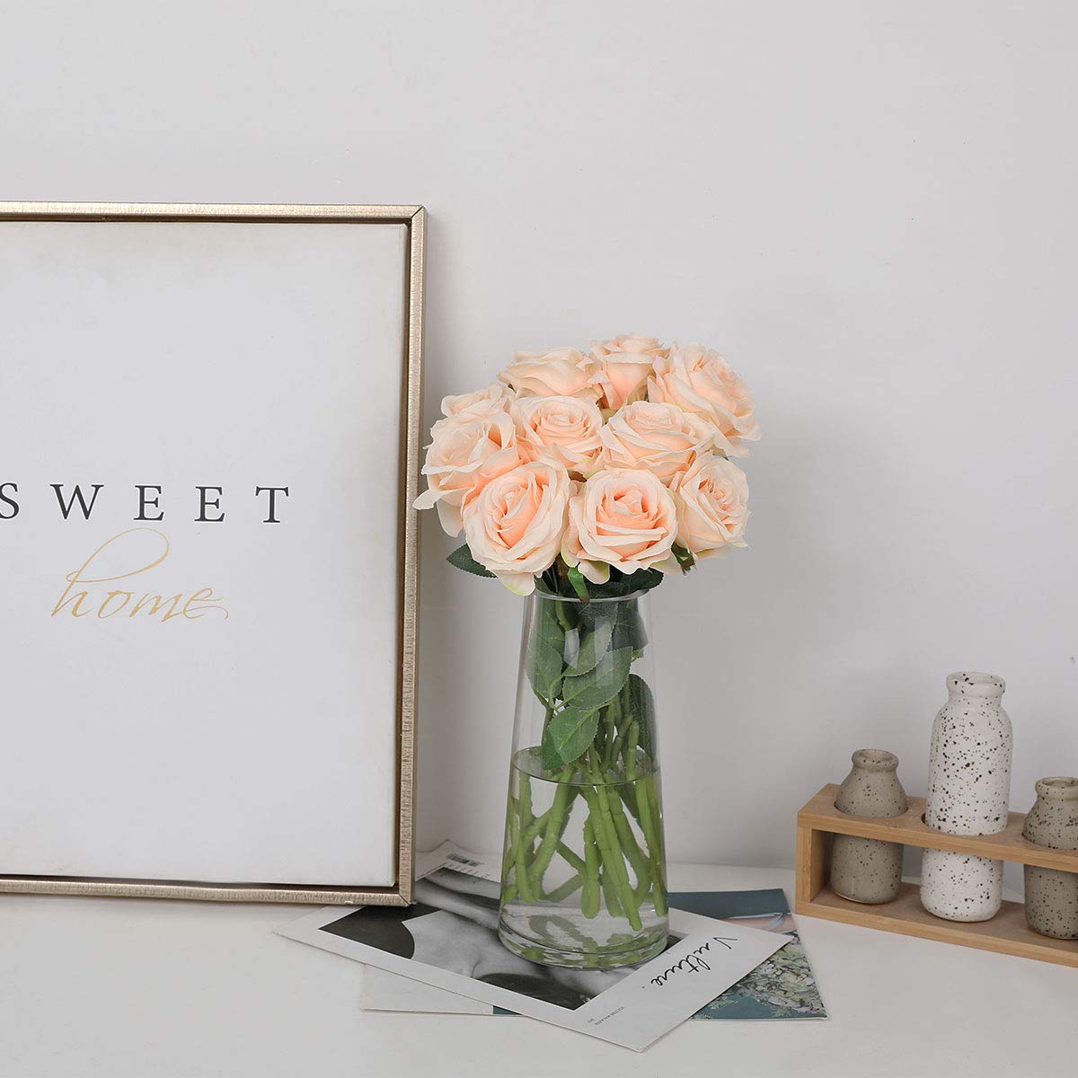 Realistic Artificial Long Stem Rose