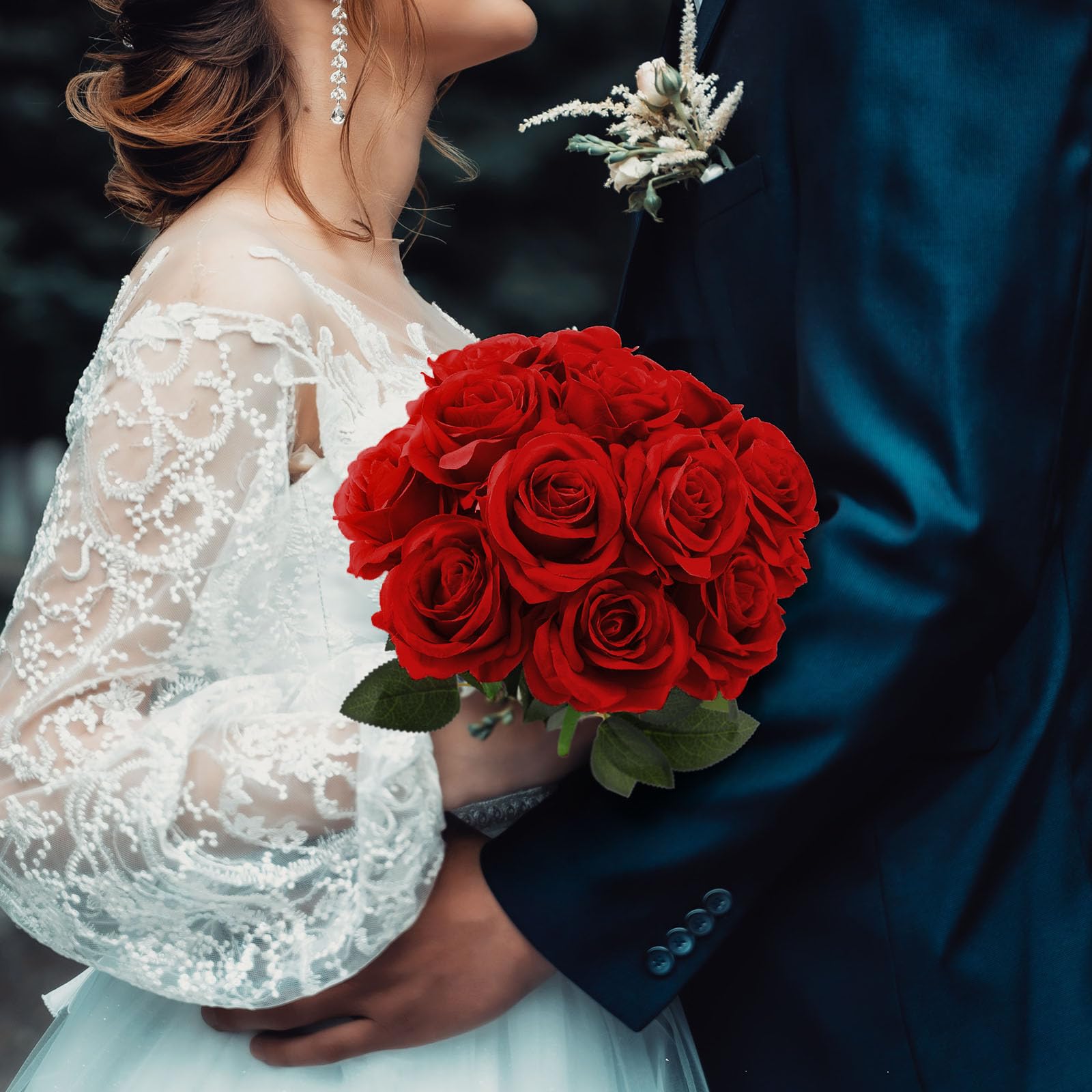 Realistic Artificial Long Stem Rose