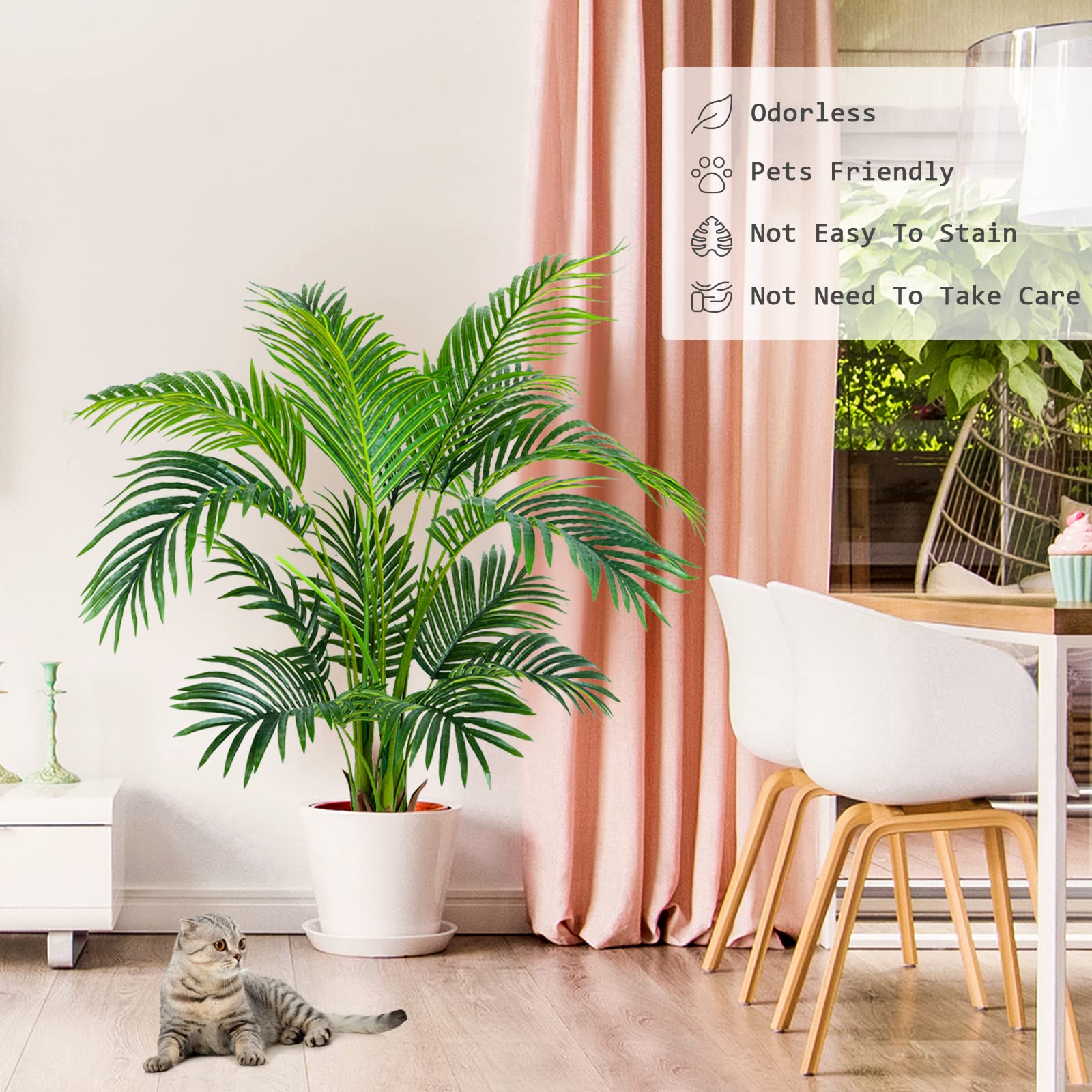 🔥$6.66 Today Only--UV Resistant Lifelike Large Artificial Areca Palm