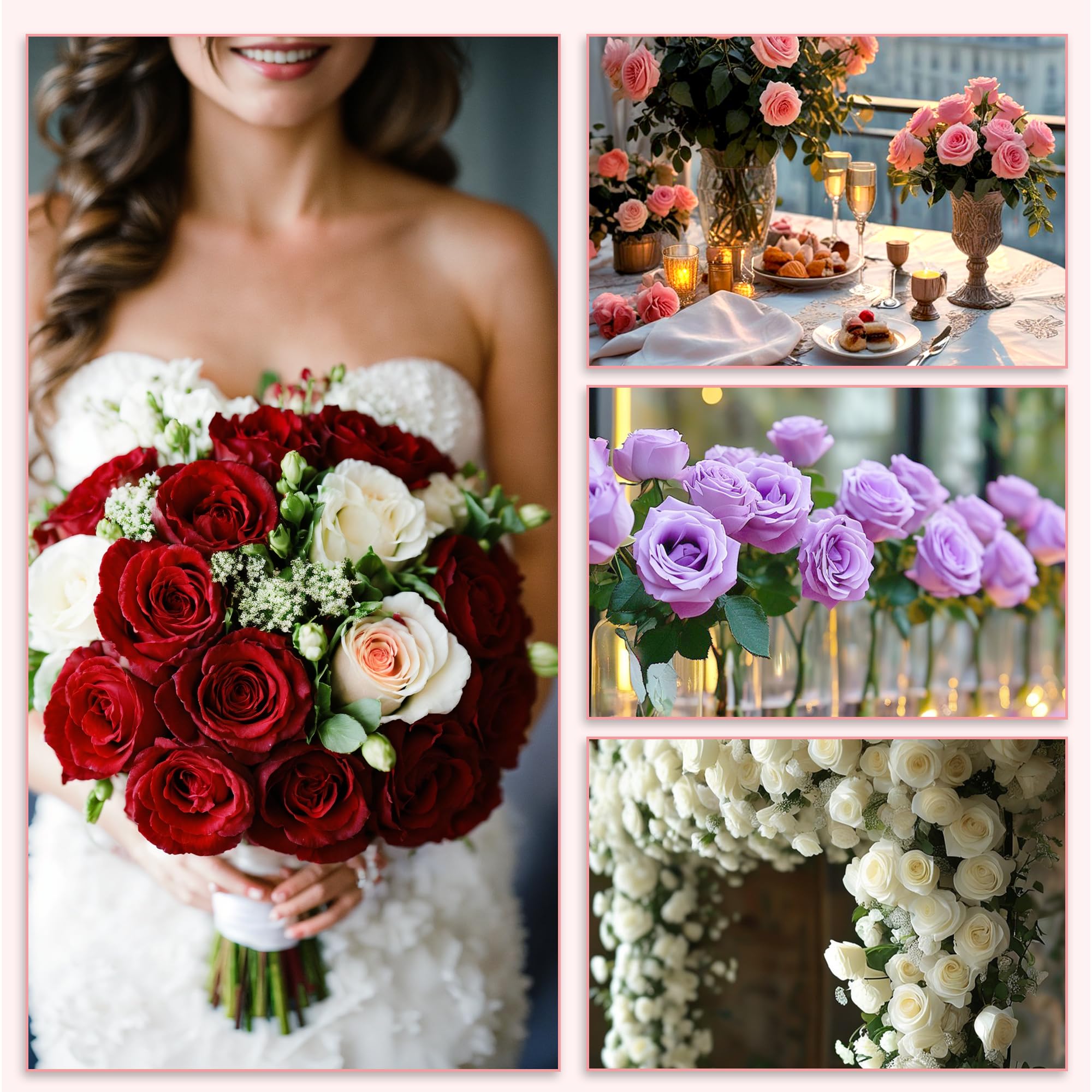 Realistic Artificial Long Stem Rose