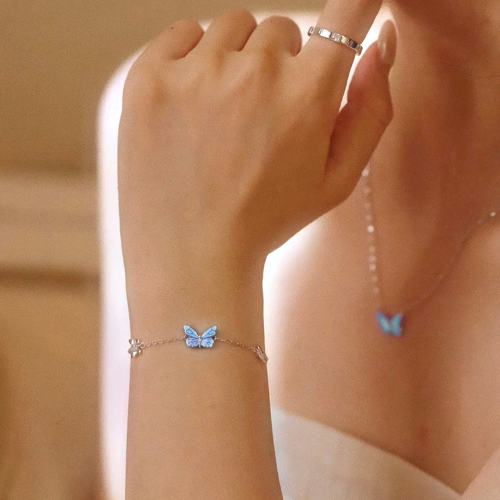 💝Flash Sale 49% OFF - Luminous Blue Butterfly Bracelet