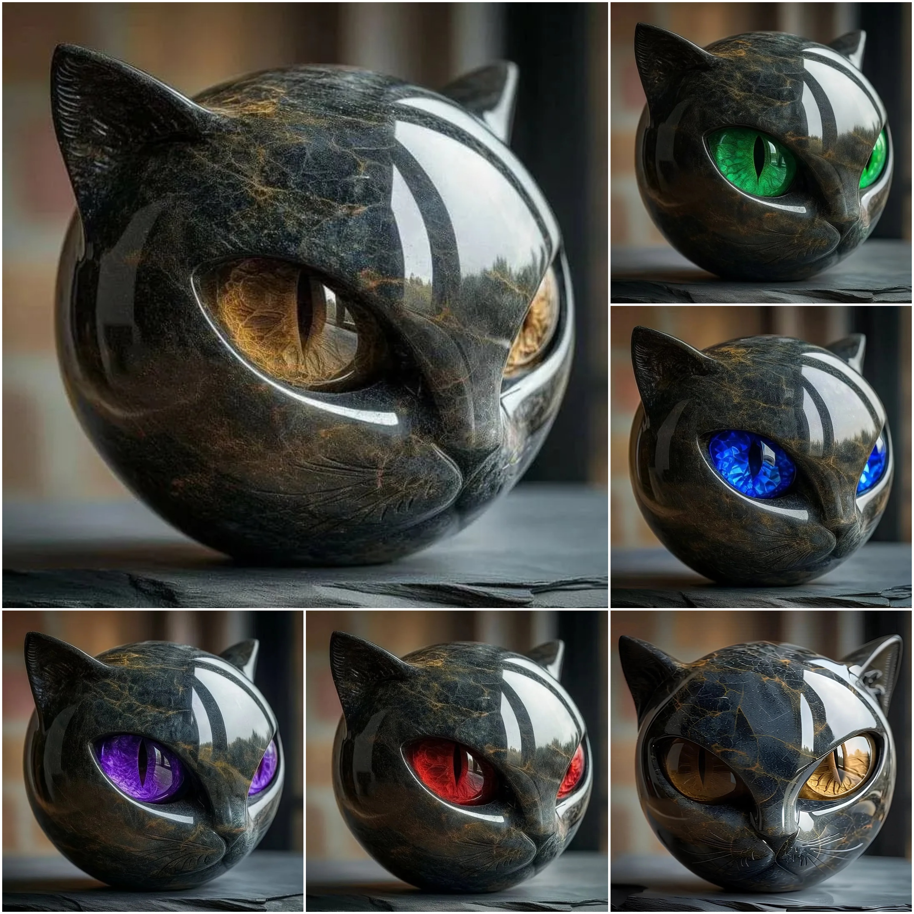 🔥LAST DAY 50% OFF🐈‍⬛Stately Residence Accent & Refined Present Masterpiece - Opulent Black Cat Sculpture