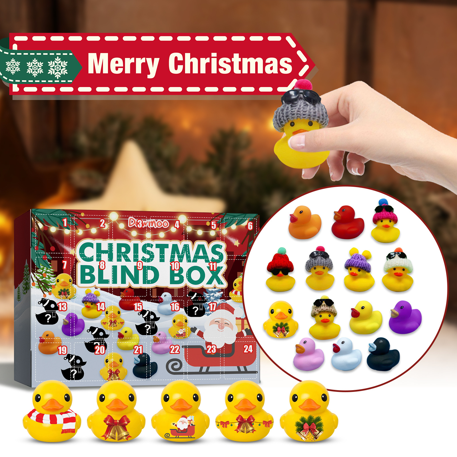 24 Pcs Countdown Christmas Gifts Advent Calendar