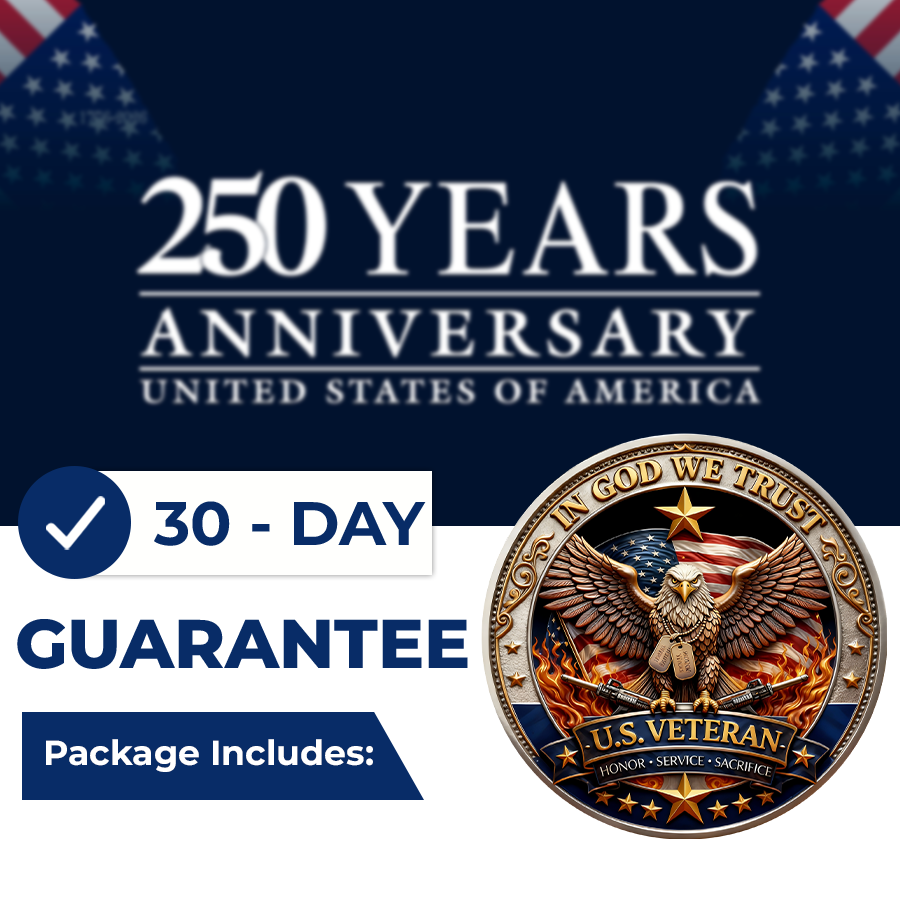 🔥Last Day $2.99 On Sale 🔥 250 Years of Freedom Veteran Tribute Coin