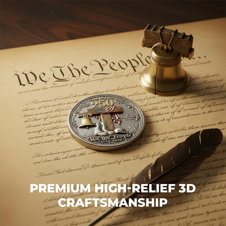 🔥Last Day $2.99 On Sale 🔥 250 Years of Freedom Veteran Tribute Coin