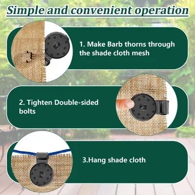 💥$0.11/pc Today Only🔥Shade Cloth Heavy Duty Lock Grip