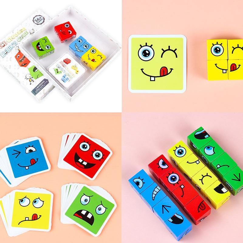 🎉Last Day Promotion 49% OFF🎁Handmade Wooden 3D Puzzle Face-Changing Magic Cube 