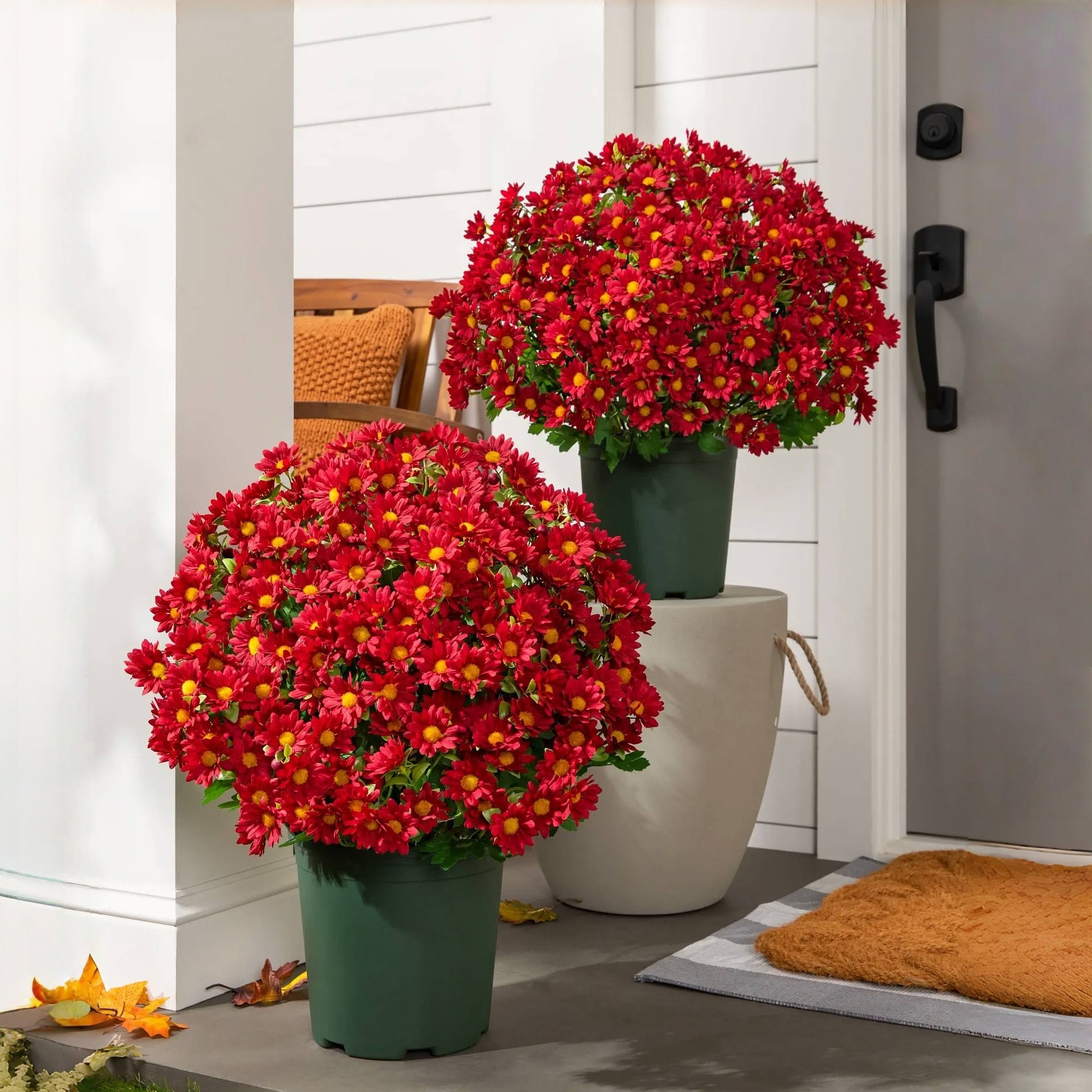 🔥$4.99 HOT Sale🌻Artificial Outdoor Sunset Mums Flowers - UV resistant, Waterproof, Windproof