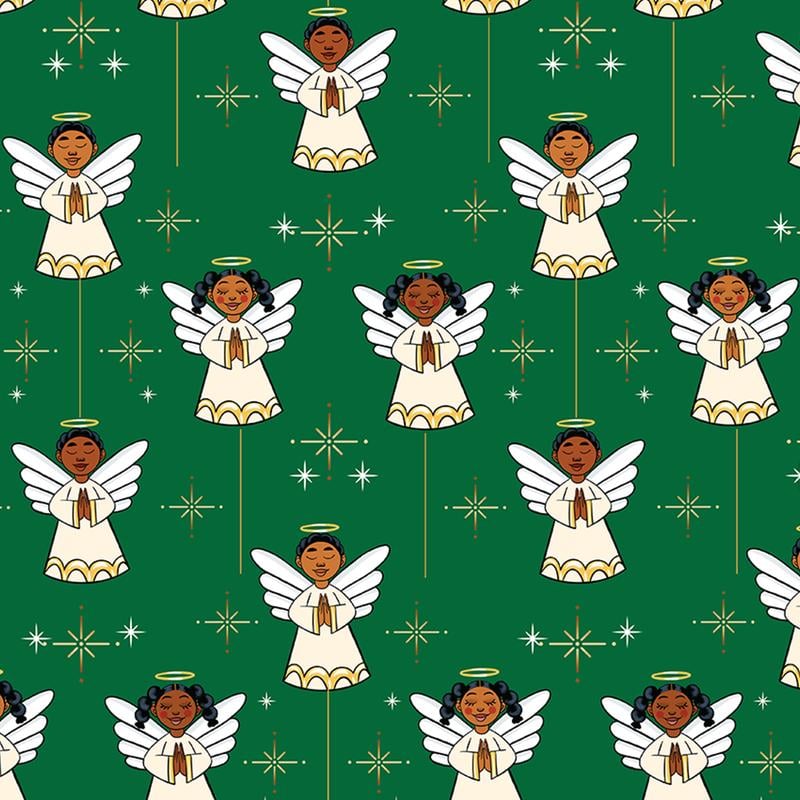 🔥$9.97 On Sale Today Only🤶🏾Home for the Holidays Black Santa Wrapping paper