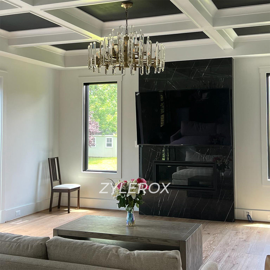 Bonnington Round Mid Century Chandelier 36 Inch for Living Room