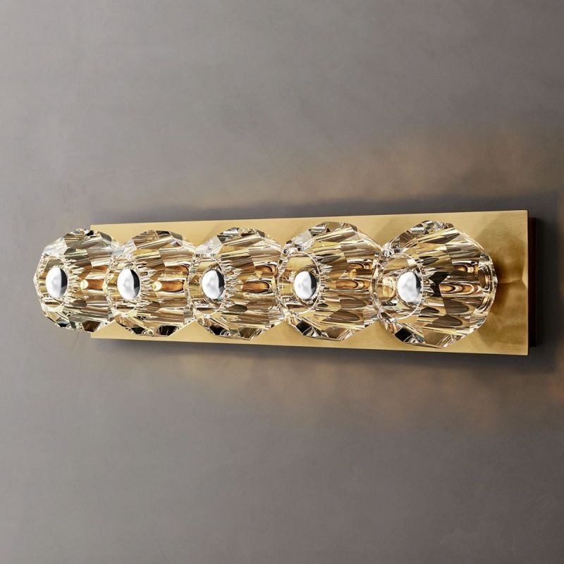 Bayfield Cristal Clear Glass Linear Grand Wall Sconce-HiLamps