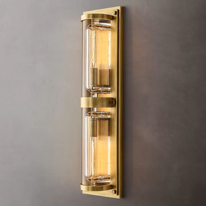 Sandstone Outdoor Linear Grand Wall Sconce-HiLamps