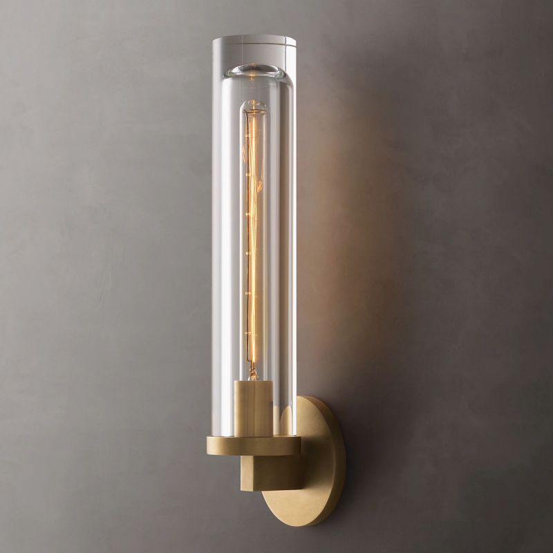Savill Round Tube Sconce-HiLamps