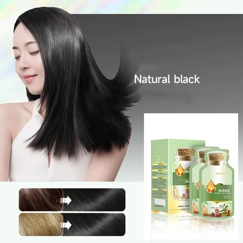 Tinte para el cabello vegetal natural, tinte para el cabello en espuma
