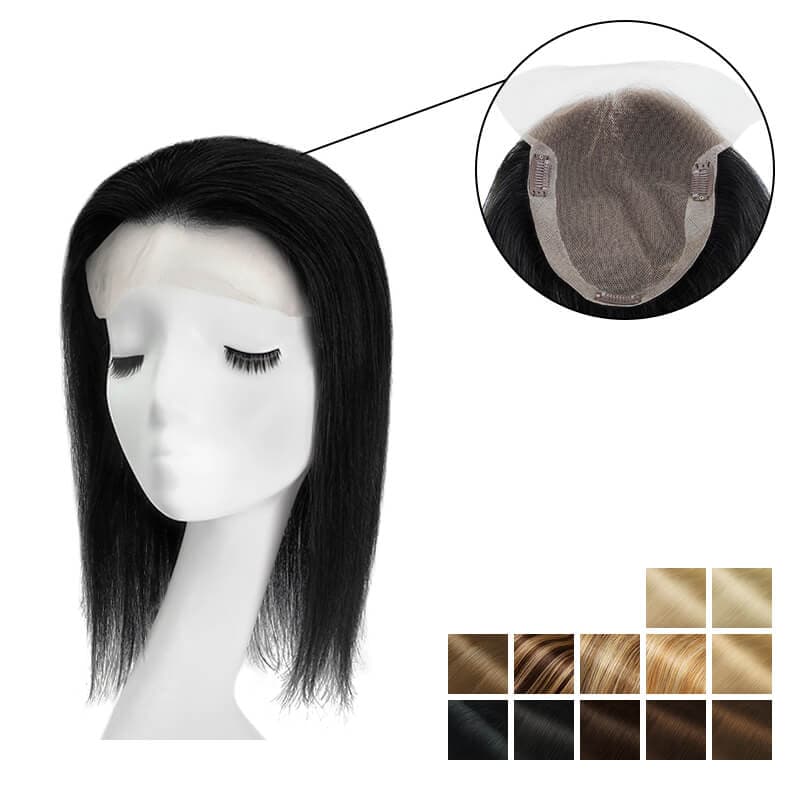 Dahlia ��Natural Straight 6X8" Human Hair Topper Full Lace All Shades