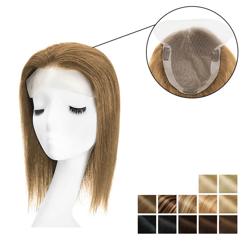 Dahlia ��Natural Straight 6X8" Human Hair Topper Full Lace All Shades