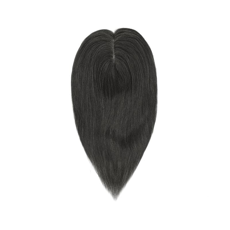 Human Hair Topper For Thinning Hair Natural Black 15*16cm Base