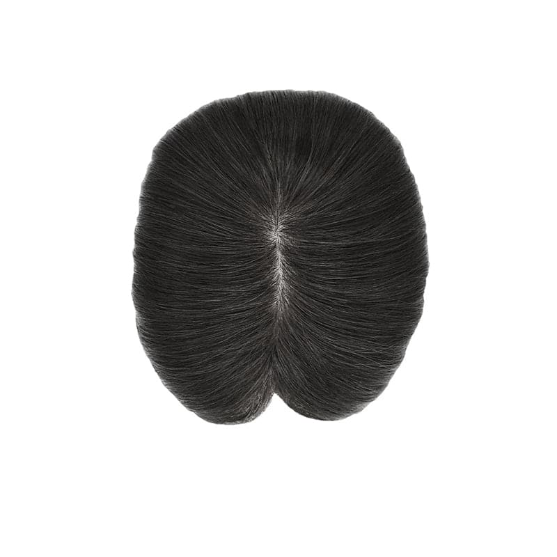 Human Hair Topper For Thinning Hair Natural Black 15*16cm Base