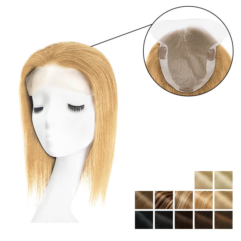 Dahlia ��Natural Straight 6X8" Human Hair Topper Full Lace All Shades