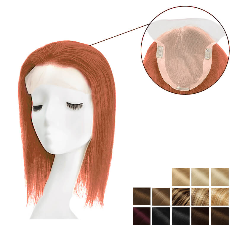 Dahlia ��Natural Straight 6X8" Human Hair Topper Full Lace All Shades