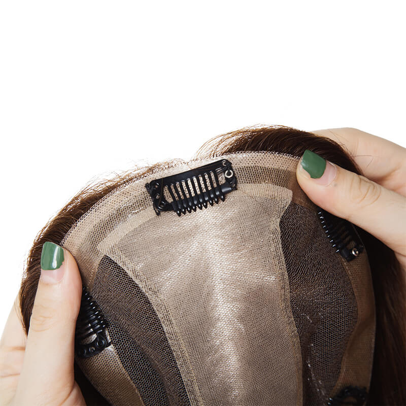 Human Hair Topper For Women Thinning Hair 15*16cm Silk Base Clearance