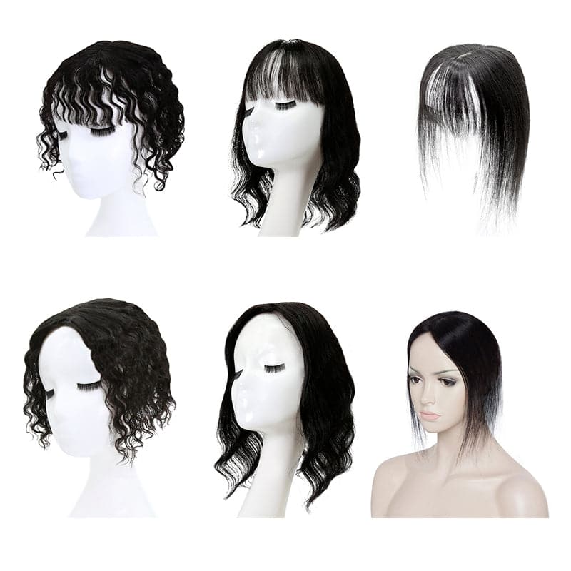 Susan Black Wigs, 6-18", 10*12cm Silk Base