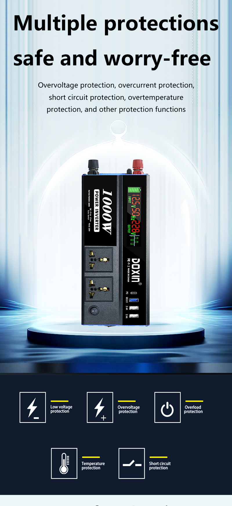 DC 12v/24v Auto to AC 220v Power Inverter