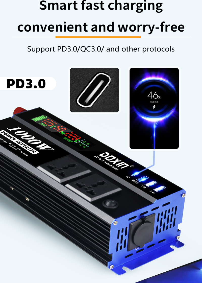 DC 12v/24v Auto to AC 220v Power Inverter