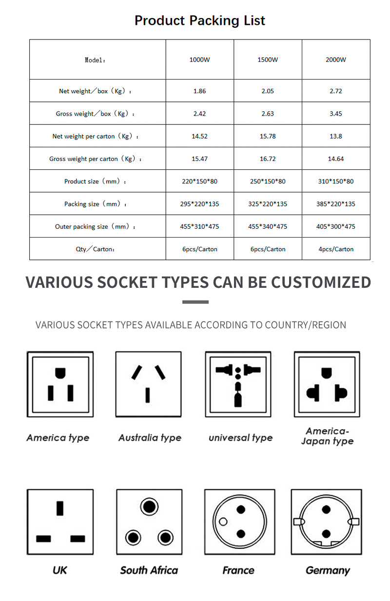 DC 48v/60v Auto to AC 220v Power Inverter 1000w/1500kw/2000kw Pure Sine Wave