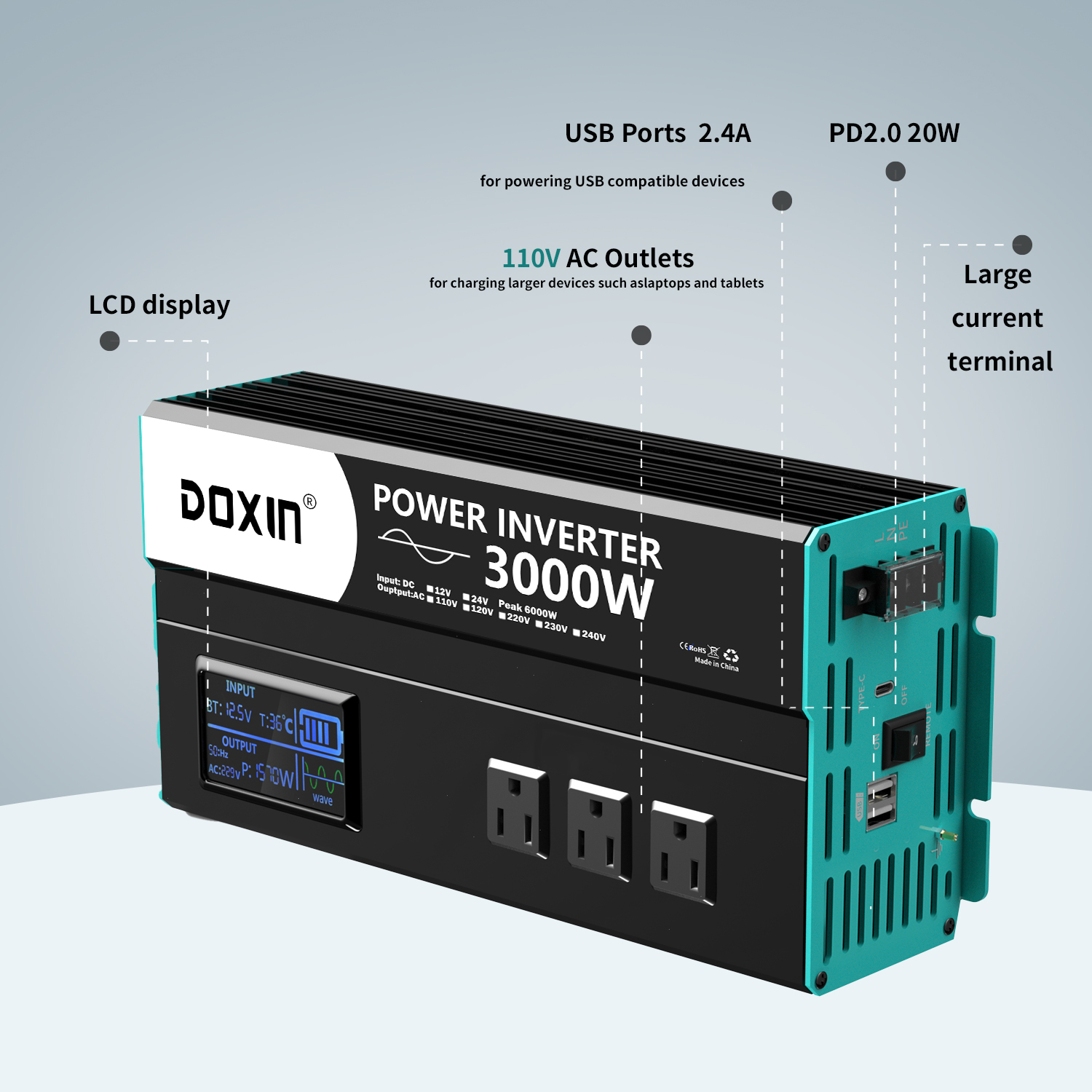 Pure sine wave inverter Large Power AL Series