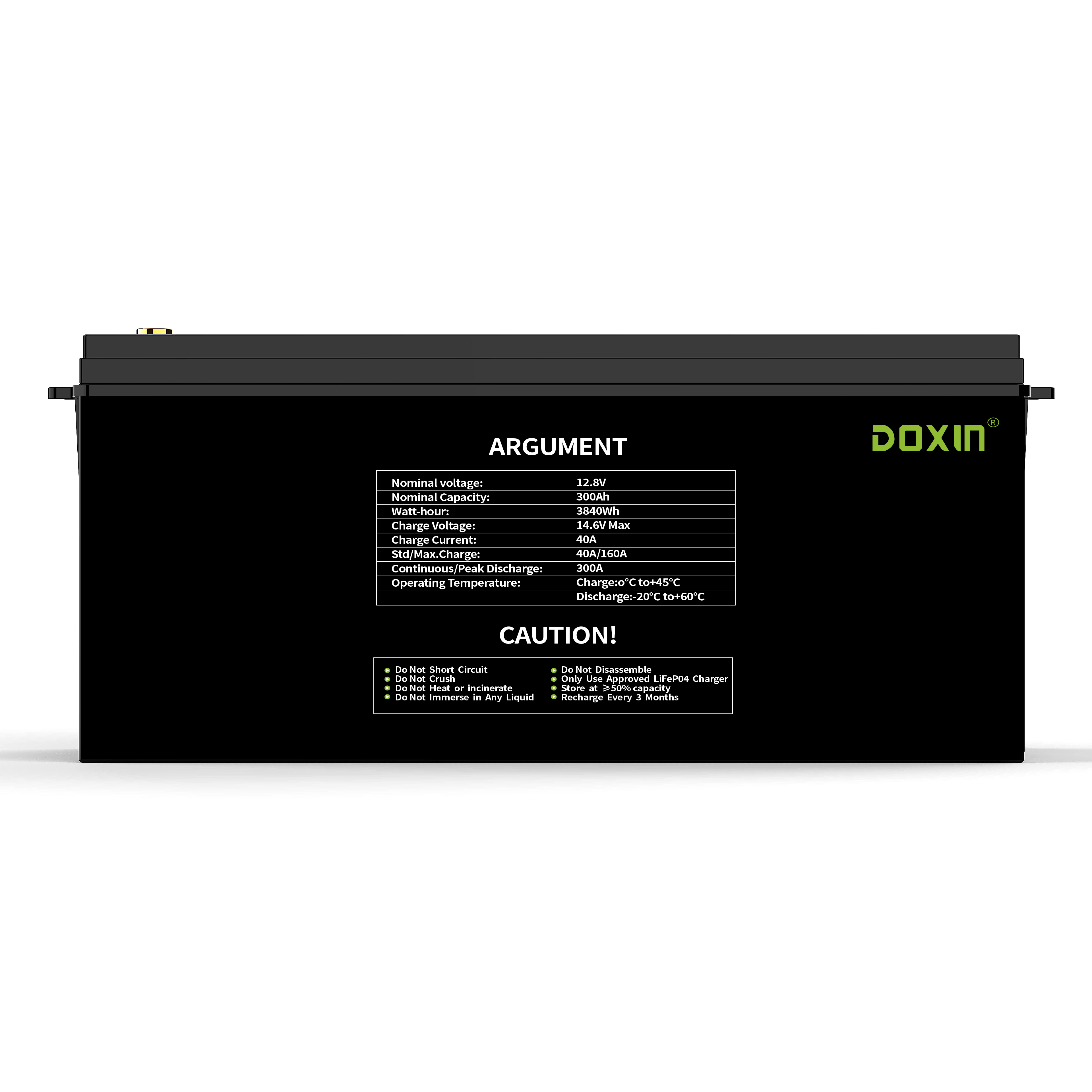 Lithium battery 12V 300Ah DX-12300LB