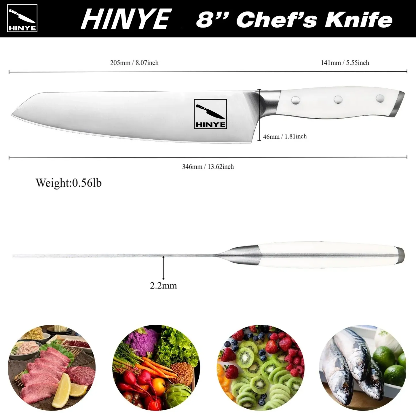 Hinye-Stahl 8" Chef