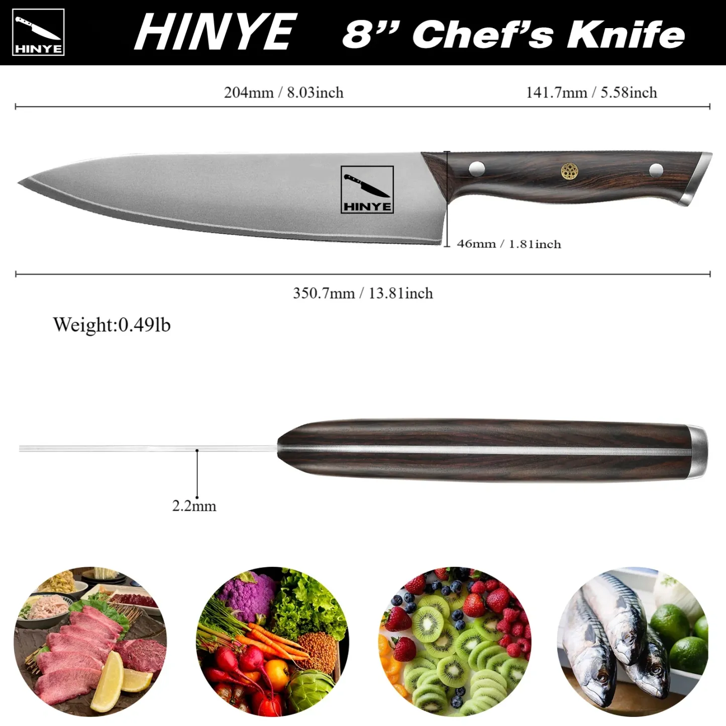 Hinye-Rondure 8" Chef