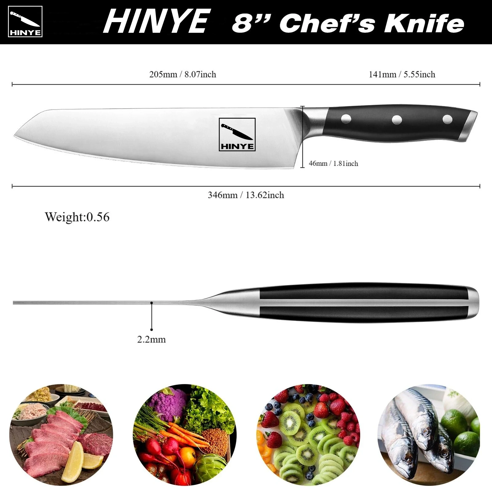 Hinye-Stahl 8" Chef