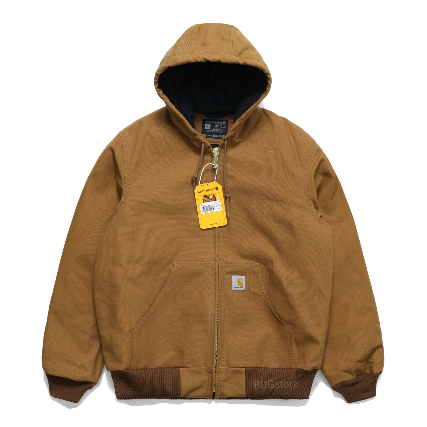 Carhkhjgartt Men's J140 Loose Fit Firm Duck Insulated Flannel-Lined Active Jac