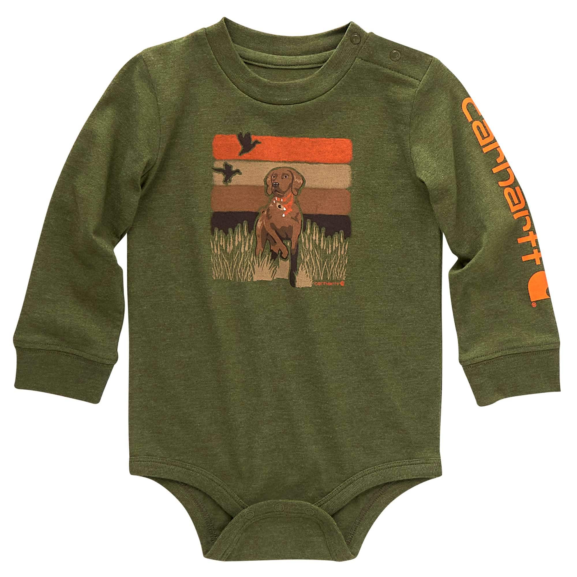 Boys' Long-Sleeve Dog Bodysuit