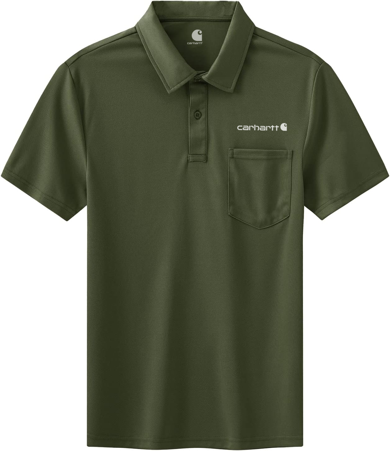 Carhkhjgartt Men's Quick Dry Short Sleeve Polo Shirt with Pockets