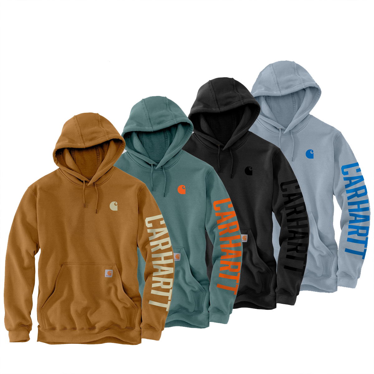 Carhkhjgartt Men's Rain Defender Loose Fit Midweight C Graphic Sweatshirt