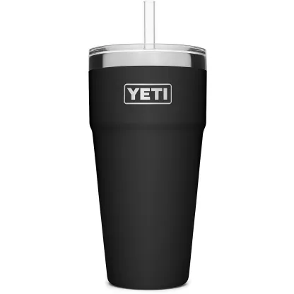 YEkhjgTI Rambler 26 oz Stackable Cup with Straw Lid